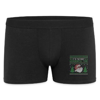 Es ist die wundervolle Weihnachtszeit xmas - Männer Boxer Shorts - Schwarz - Vorne
