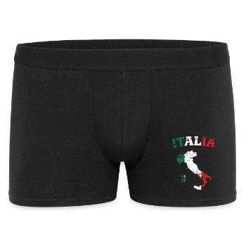 Italy Map Flag Used - Men's Boxer Shorts - black - Front