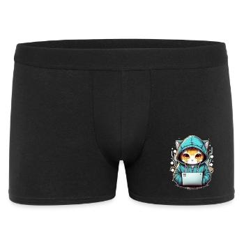 Coding cat - Men's Boxer Shorts - black - Front