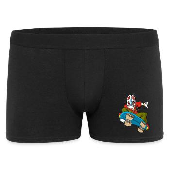 Strange fox on skateboarding - Men's Boxer Shorts - black - Front