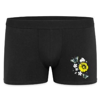 Flowers Chrysanthemums Butterflies Summer - Men's Boxer Shorts - black - Front