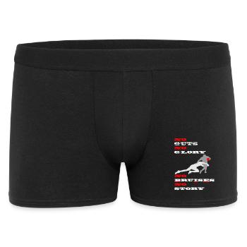 No guts no glory - Männer Boxer Shorts - Schwarz - Vorne