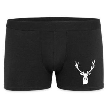 Edler Hirsch - Männer Boxer Shorts - Schwarz - Vorne