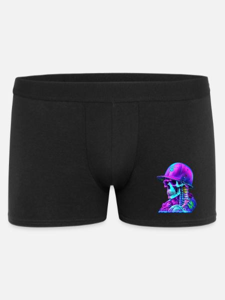 Skeleton with cap - Men's Boxer Shorts - black