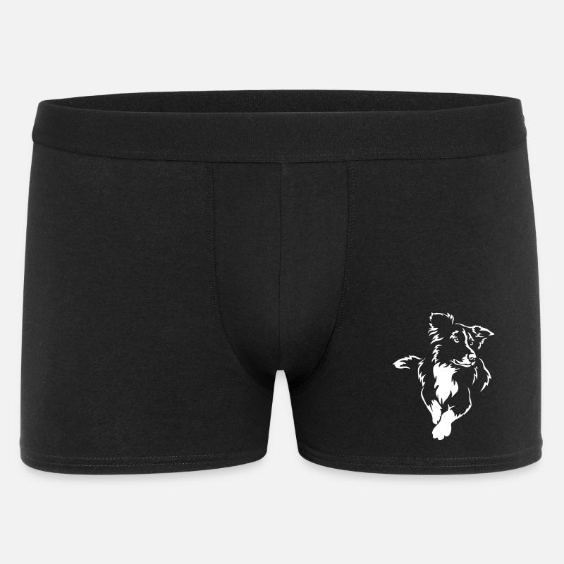 Border Collie "Black Edition" - Men's Boxer Shorts - black