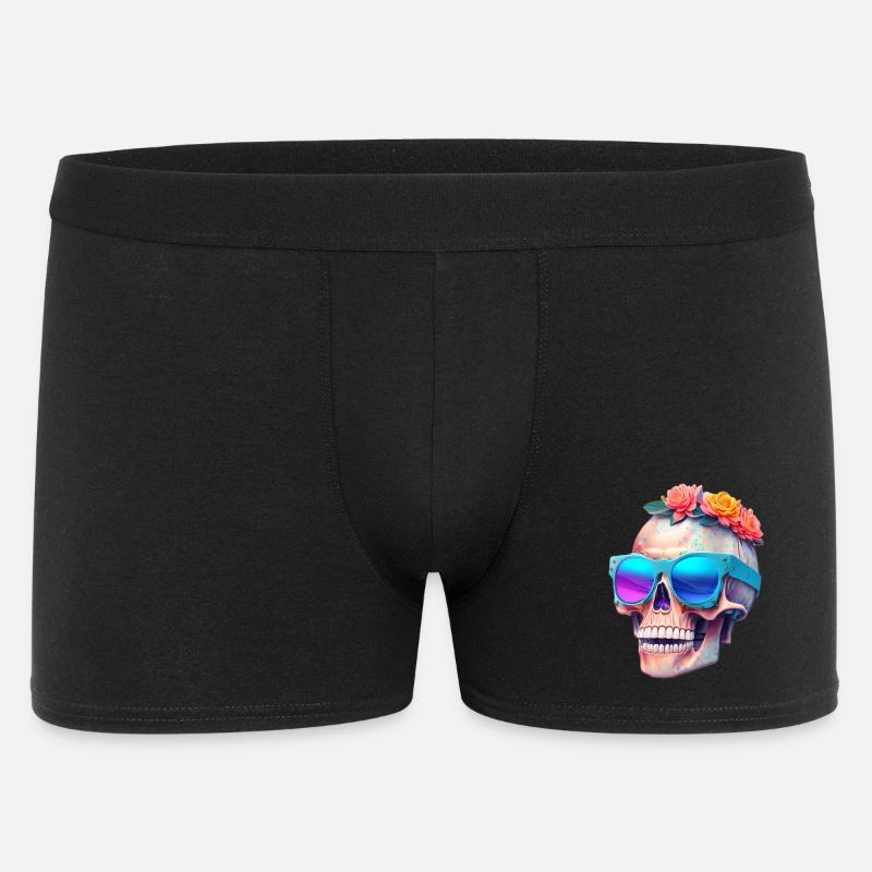 Totenkopf - Männer Boxer Shorts - Schwarz