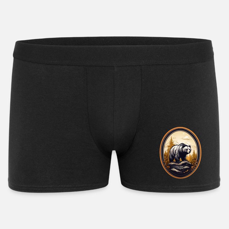 Braunbär - Männer Boxer Shorts - Schwarz