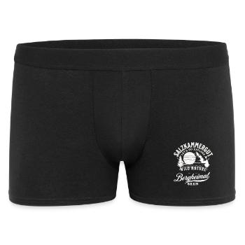Salzkammergut Wildnissee Bergsee Naturmotiv - Männer Boxer Shorts - Schwarz - Vorne