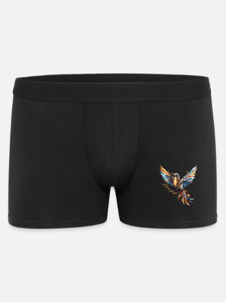 Cooler Vogel für Frieden - Männer Boxer Shorts - Schwarz