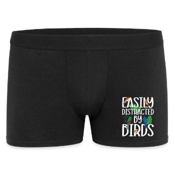 Facilement distrait par les oiseaux - Boxer Homme - noir - Devant