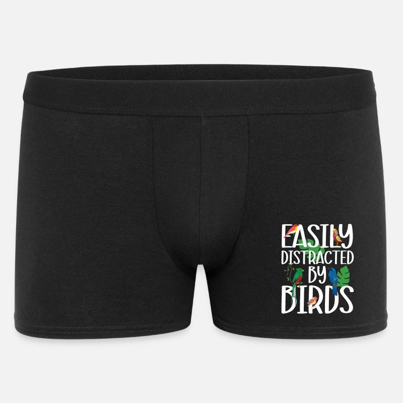 Facilement distrait par les oiseaux - Boxer Homme - noir