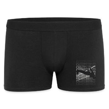 Calisthenics Pattern – Street Workout Design - Men's Boxer Shorts - black - Front