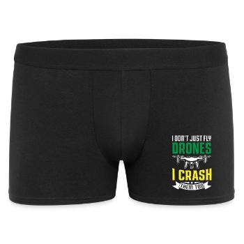 Je ne me contente pas de piloter des drones, je les écrase aussi - Boxer Homme - noir - Devant