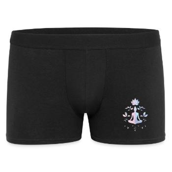 Méditation & Équilibre – Illustration du Lotus Calme - Boxer Homme - noir - Devant