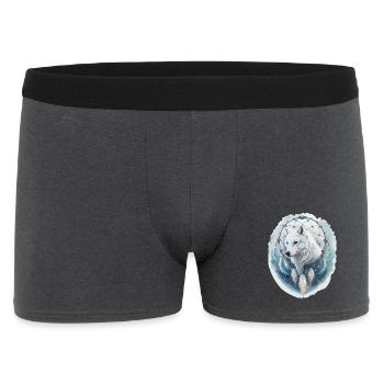Wolf im Traumfänger - Mystisches Design. - Männer Boxer Shorts - Anthrazit - Vorne