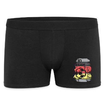 Football Germany Fan Shirt Collage Ball Logo - Men's Boxer Shorts - black - Front