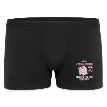 40 Geburtstag Verkäuferin Verkauf Beruf Spruch - Männer Boxer Shorts - Schwarz - Vorne