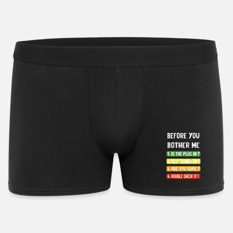 Before you bother me - Männer Boxer Shorts - Schwarz