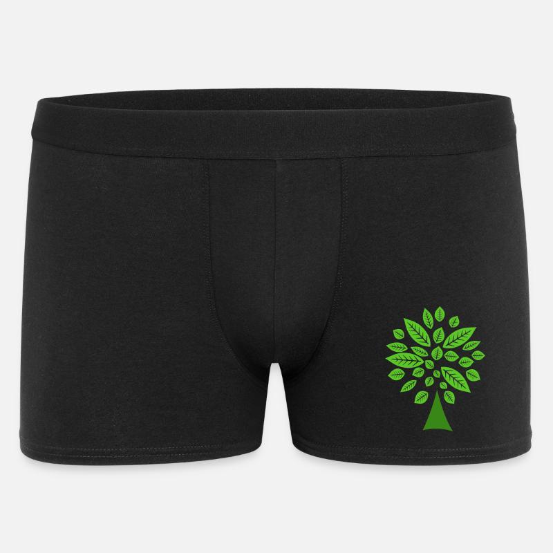 Grüner Baum - Männer Boxer Shorts - Schwarz