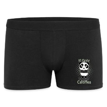 Sarcasm burned calories funny panda - Männer Boxer Shorts - Schwarz - Vorne