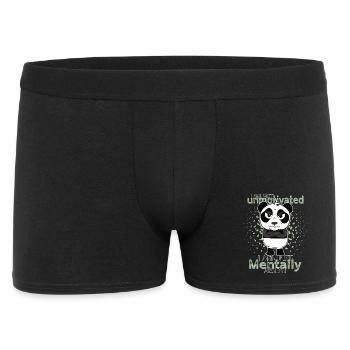Panda - I Am Not Unmotivated just mentally absent - Männer Boxer Shorts - Schwarz - Vorne