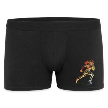 American Football Frau - Männer Boxer Shorts - Schwarz - Vorne