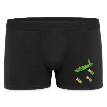 Avion bombe ananas vert - Boxer Homme - noir - Devant