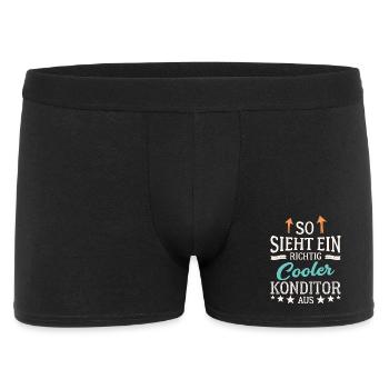So sieht ein richtig cooler Konditor aus - Männer Boxer Shorts - Schwarz - Vorne