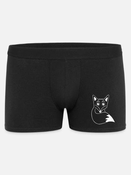 Cute White Fox - Men's Boxer Shorts - black