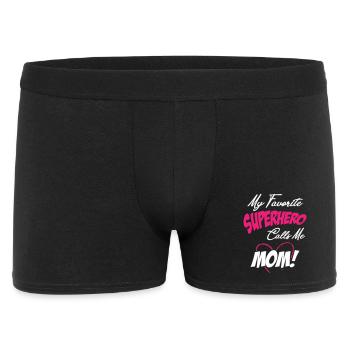 Mon super-héros préféré m’appelle maman - Boxer Homme - noir - Devant
