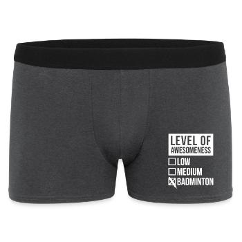 Badminton - Men's Boxer Shorts - charcoal grey - Front