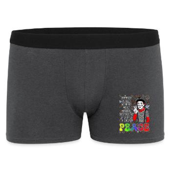 Peace is the most important thing - Men's Boxer Shorts - charcoal grey - Front