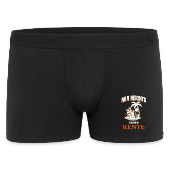Mir Reichts ich Gehe in Rente Lustig Spruch - Männer Boxer Shorts - Schwarz - Vorne