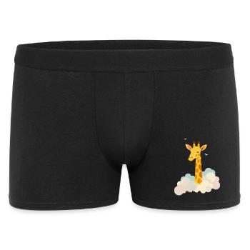 Douce girafe au-dessus des nuages – Motif onirique - Boxer Homme - noir - Devant