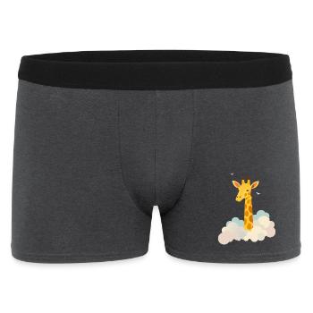 Douce girafe au-dessus des nuages – Motif onirique - Boxer Homme - charbon - Devant