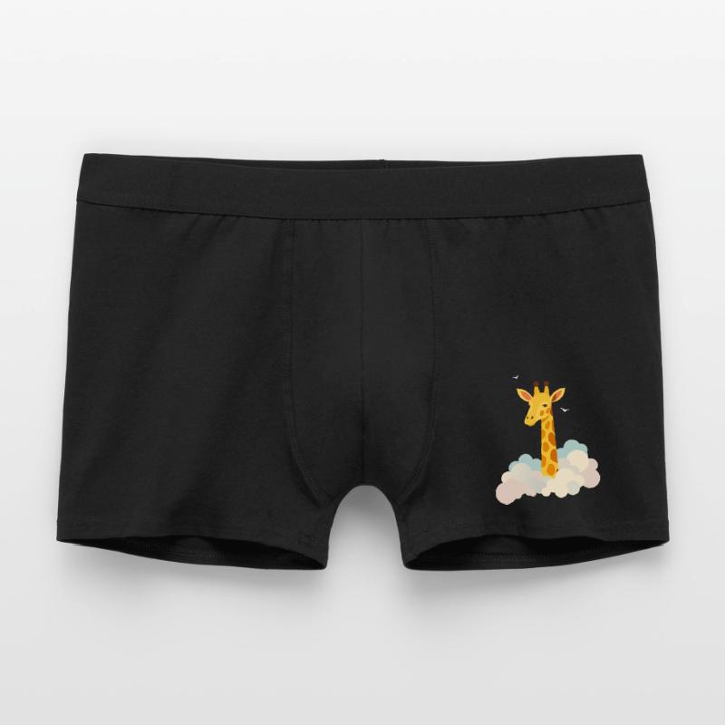 Gentle giraffe above the clouds – Dreamlike motif Men's Boxer Shorts