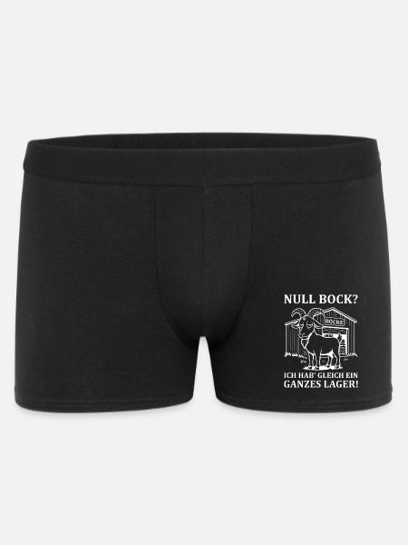 Null Bock - Ausdruck von Gleichgültigkeit - Männer Boxer Shorts - Schwarz
