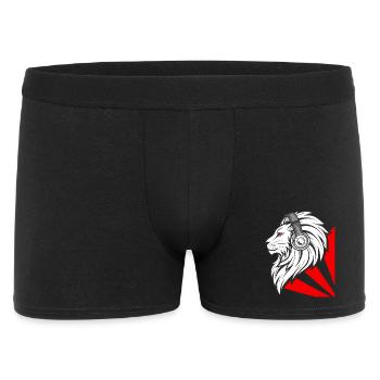 Stylish lion with headphones - Men's Boxer Shorts - black - Front