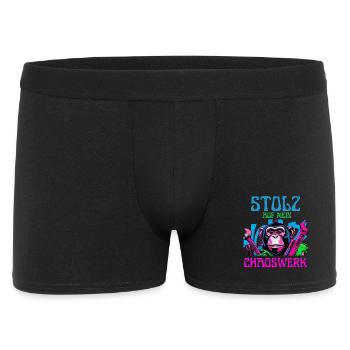 Fière de mon chaos – DIY Monkey - Boxer Homme - noir - Devant
