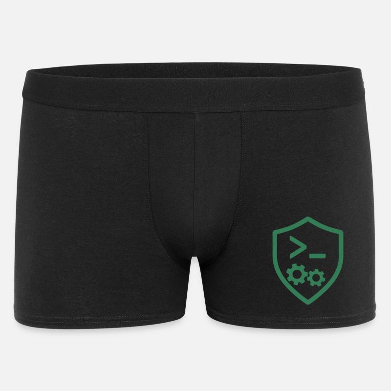 Code Shield with Gears - Men's Boxer Shorts - black