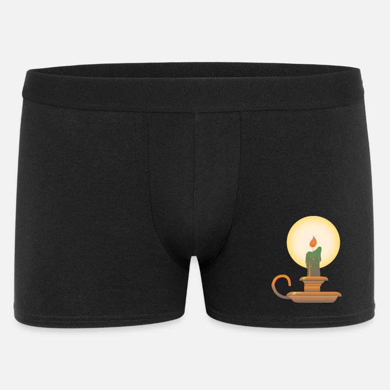 Kerzenständer | candlestick public Domain graphic - Männer Boxer Shorts - Schwarz