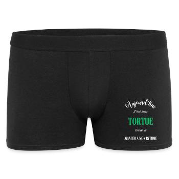 J'me sens Tortue , envie d'avancer a mon rythme - Boxer Homme - noir - Devant