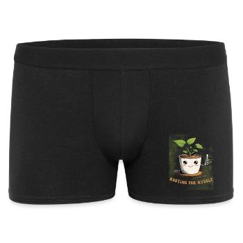 Self-love with humor &amp; plant power - Men's Boxer Shorts - black - Front