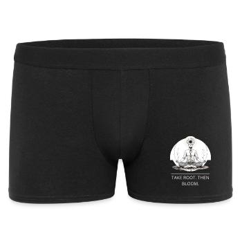 Root Meditation Flower Mandala - Men's Boxer Shorts - black - Front