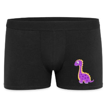 Playful dino with colorful dots - Men's Boxer Shorts - black - Front