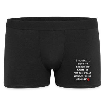 Anger Management – Humorous Statement - Men's Boxer Shorts - black - Front