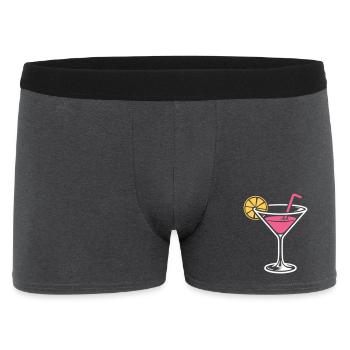 Cocktail Alkohol Mixgetränk Longdrinks - Männer Boxer Shorts - Anthrazit - Vorne