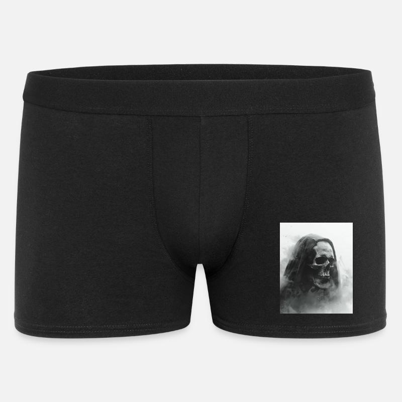 Crâne sombre dans le brouillard - Boxer Homme - noir