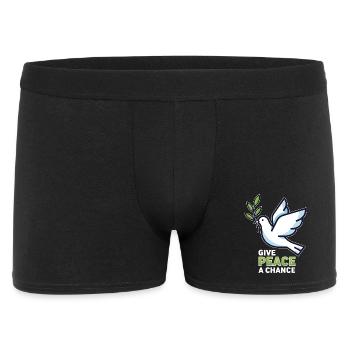 Colombe de la Paix Donnez une chance à la paix - Antiwar - Boxer Homme - noir - Devant