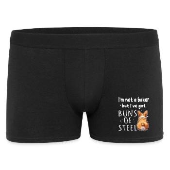 Buns of Steel Corgi Pun - Men's Boxer Shorts - black - Front